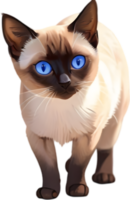 Charming and Playful Siamese Cats Graphics Available. . png