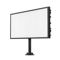 a blank billboard on a standon transparent background png