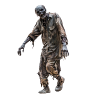 the walking dead zombie statue isolate on transparency background png