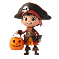 halloween pirate isolate on transparency background png