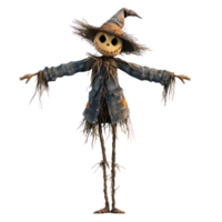 scarecrow halloween isolate on transparency background png