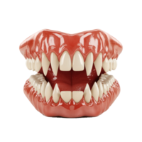 a red mouth with teeth on a transparent background png