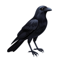 black raven bird on transparent background png