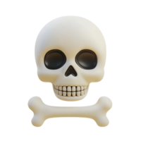 a skull and bone on a transparent background png