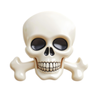 a skull with two bones on a transparent background png