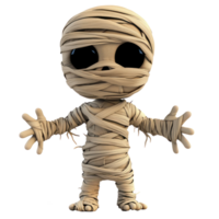 Cartoon Mummy 3D isolate on transparency background png