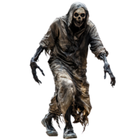 Halloween ghoul walking front view isolate on transparency background png