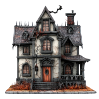 halloween house isolate on transparency background png