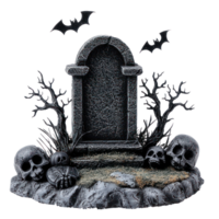Gravestone isolate on transparency background png