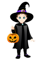 Halloween Designed Kid Trick or treating In A Costume Render Designed For Garment, Skirts, Car Sticker, Art Board Print, Mug png