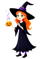 Halloween Oriented Fun Witch Casting Spells Digital Art Excellent For Tank Top, Leggings, Funny Sticker, Canvas Print, Bedding png