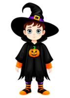 Halloween Based Kid Dressed In A Halloween Costume Graphic Element Suitable For Tee, Kids Babies Clothes, Bumper Sticker, Poster, Aprons png