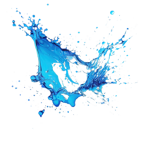 Crystal Clear Water Splash on Transparent Background A captivating, high-resolution image of water droplets frozen in mid-air, creating an intricate and dynamic splash pattern. png