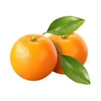 Ripe, vibrant tangerine fruit depicted in full detail on a clear, transparent background, showcasing its fresh, juicy texture. png
