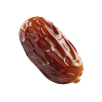 Ripe date fruit depicted in full, unobstructed view against a clear, transparent backdrop. png