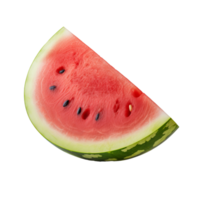 Watermelon with whole, intact form displayed against a clear, invisible backdrop, showcasing its fresh, ripe exterior. png