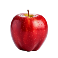 A complete, uncut apple displayed in its entirety against a clear backdrop, with no other elements present. png