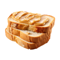 Bread with peanut butter isolated on transparent background png