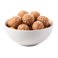 cereal cookies in a bowl isolated on transparent background png