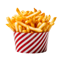 French fries bucket isolated on transparent background png