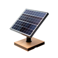 Mini solar panel with stand isolated on transparent background png