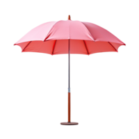 Pink beach umbrella isolated on transparent background png