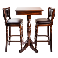 Pub table set isolated on transparent background png