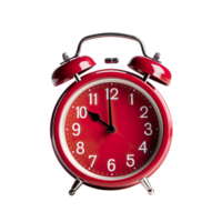 Red alarm clock isolated on transparent background png