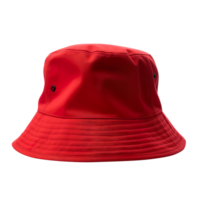 Red bucket hat isolated on transparent background png