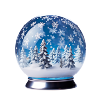 snow globe with snow isolated on transparent background png