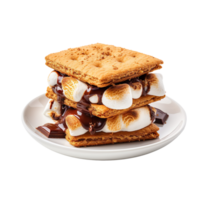 Smore On A Plate isolated on transparent background png
