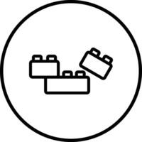 Plastic blocks Icon Design Illustration vector