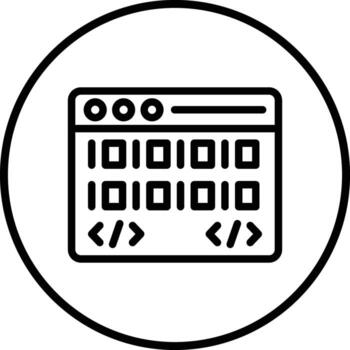 Binary code Icon Design Illustration vector