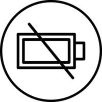 Empty Battery Icon Design Illustration vector