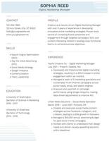 Digital Marketing Manager Resume template