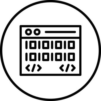 codificación icono diseño ilustración vector