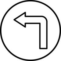 Turn left Icon Design Illustration vector