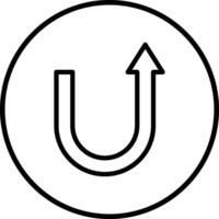 U turn Icon Design Illustration vector