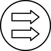 Double arrow Icon Design Illustration vector