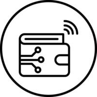 Digital Wallet Icon Design Illustration vector