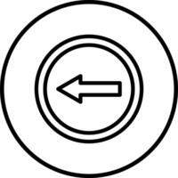 Go left Icon Design Illustration vector