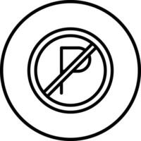 No parking Icon Design Illustration vector