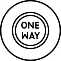 One way Icon Design Illustration vector