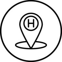 Hotel pin Icon Design Illustration vector