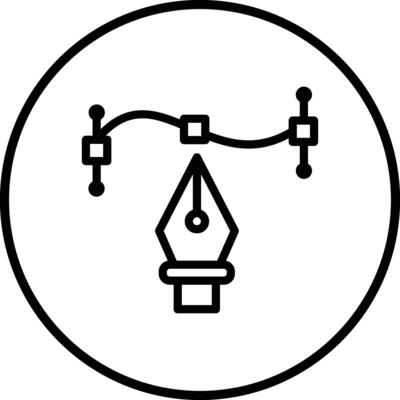 Pen tool Icon Design Illustration
