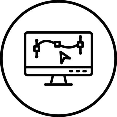 Monitor Icon Design Illustration