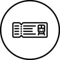 Train ticket Icon Design Illustration vector