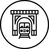 Train tunnel Icon Design Illustration vector