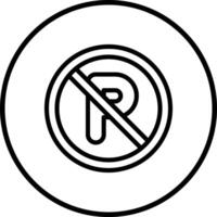 No parking Icon Design Illustration vector