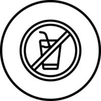 no drink Icon Design Illustration vector